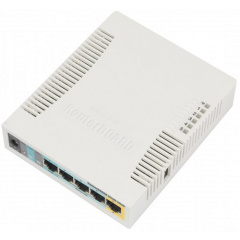 Беспроводной маршрутизатор MikroTik RB951Ui-2HND (N300, 600MHz/128Mb, 5х100Мбит, 1хUSB, 1000mW, PoE in, PoE out, антенна 2,5 дБи) Купянск
