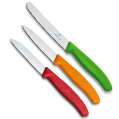 Набор кухонных овощных ножей Victorinox Swiss Classic Paring Set 3 шт Разноцветные (6.7116.32) Запоріжжя
