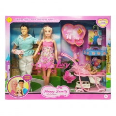 Кукла DEFA 8088 беременная KEN, коляска с ребёнком аксессуары Платье с цветами Винница