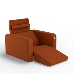 Мягкое кресло KULIK SYSTEM PLEASURE Ткань Целый Оранжевый (hub_OfIB60807) Запоріжжя