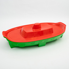 Песочница детская большая бассейн кораблик с крышкой Doloni 1355 * 715 * 375 мм Зелено-красный (03355/3). Кропивницький