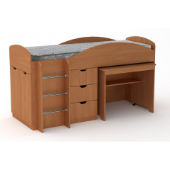 Двухъярусная кровать с выкатным столом Компанит Универсал ольха Полтава