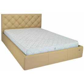 Кровать Двуспальная Richman Бристоль VIP 160 х 190 см Флай 2238 С дополнительной металлической цельносварной рамой Бежевая
