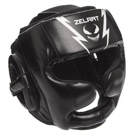 Шлем боксерский с полной защитой BO-1375 Zelart XL Черно-белый (37363094)