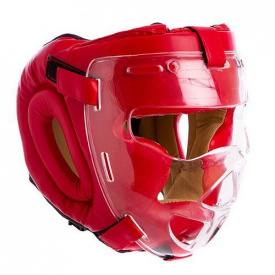 Шлем для единоборств с прозрачной маской MA-0719 FDSO XL Красный (37508008)