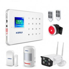 Комплект GSM сигнализации KERUI G18 + IP WI-FI камера уличная (KJKSDJISD9D)