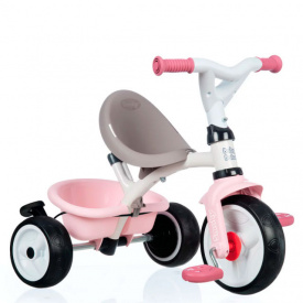 Детский велосипед металлический с козырьком, багажником и сумкой Smoby OL82817 Розовый