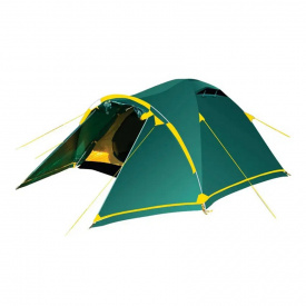 Палатка трехместная Tramp Stalker 3 v2 с тамбуром и снежной юбкой 220 х 370 х 130 см