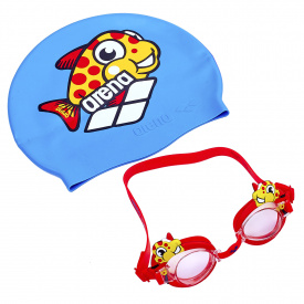 Набор для плавания очки с шапочкой ARENA WORLD AR-92295-20 Красный-синий