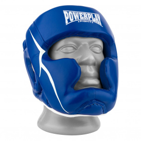 Боксерский шлем тренировочный PowerPlay 3100 PU Синий S