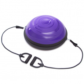 Фото - Балансировочная платформа цельная planeta-sport BOSU с двумя эспандерами FI-1935 Фиолетовый Балансировочная платформа цельная planeta-sport BOSU с двумя эспандерами FI-1935 Фиолетовый