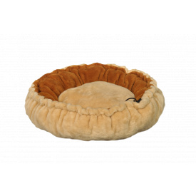 Лежак (лежанка) для кошек и собак (из меха) Мур-Мяу "Релакс" Бежево-коричневый