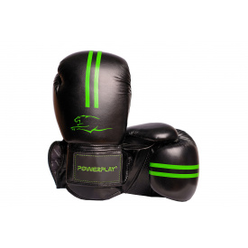 Боксерські рукавиці PowerPlay 3016 16 унцій Чорно-Зелені (PP_3016_16oz_Black/Green)