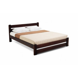 Двуспальная кровать MECANO из дерева сосна 160 x 190 Престиж Темный орех 19MKR011