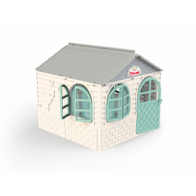 Детский игровой домик со шторками DOLONI TOYS 129х129х120 см Бело-Бирюзовый (02550/5)