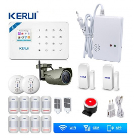 Сигнализация Kerui W18 Double Alarm + WI-FI IP камера уличная (SSSSDF89FFG)