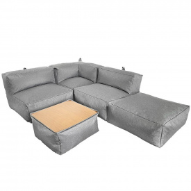 Комплект бескаркасной мебели Блэк Tia-Sport (sm-0692-1) серый