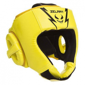 Шлем боксерский открытый BO-1371 Zelart XL Лимонно-черный (37363095)