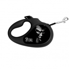 Поводок-рулетка для собак WAUDOG R-leash Джокер Черный S до 15 кг 5 м светоотражающая лента Черный