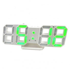 Настольные часы Led электронные светодиодные USB 22,5см Зелёные (ART-6801)