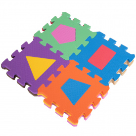 Коврик-мат пазл детский (12шт) Веселая геометрия SP-Planeta C-3526 Разноцветный