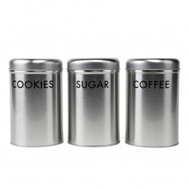 Кухонный набор Lefard жестяных банок из трех штук Печенье-Сахар-Кофе AL115302