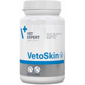 Пищевая добавка для собак и кошек с дерматологическими заболеваниями VetExpert VetoSkin 90 капсул (5907752658266)