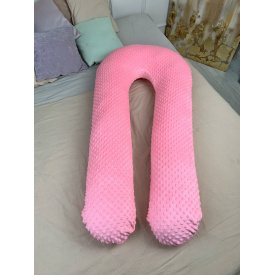 Подушка для беременных с наволочкой Coolki Минки Плюш Pink XXL 150x75