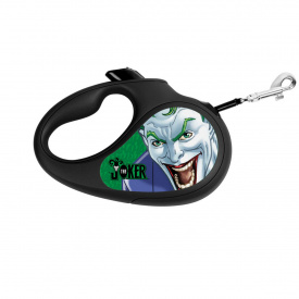 Поводок-рулетка для собак WAUDOG R-leash Джокер Зеленый L до 50 кг 5 м светоотражающая лента Черный