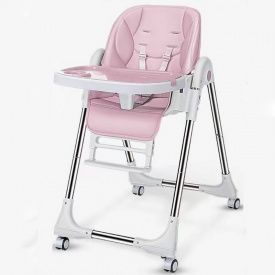 Детский стульчик-шезлонг для кормления IBS 2 в 1 94х56х70 см Pink (370830984)