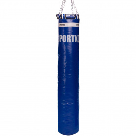 Мешок боксерский Цилиндр с кольцом и цепью h-150см SPORTKO MP-4091 d-30см 40кг Синий