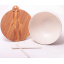 Миска из бамбукового волокна диаметр 24см с бамбуковой крышкой и приборами Kamille DP40674 Чернівці