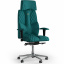 Кресло KULIK SYSTEM BUSINESS Ткань с подголовником со строчкой Аквамарин (6-901-WS-MC-0512) Житомир
