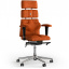 Кресло KULIK SYSTEM PYRAMID Экокожа с подголовником со строчкой Оранжевый (9-901-WS-MC-0210) Житомир