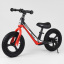 Велобег детский с надувными колёсами, магниевой рамой и магниевыми дисками + подножка Corso Black/Red (99982) Херсон
