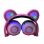 Наушники LINX Bear Ear Headphone с медвежьими ушками LED подсветка 350 mAh Розовый (SUN1862) Переяслав-Хмельницький
