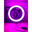 Кольцевая лампа со штативом 2м и держателем на три телефона кольцевой свет для визажистов MJ36 RGB диаметр 36см разноцветная+пульт Нове