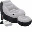 Надувное кресло Intex 68564-2, 130 х 99 х 76 см, с ручным насосом и подушкой, пуфик 64 х 28 см Житомир