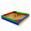 Детская песочница цветная SportBaby с уголками 145х145х24 (Песочница - 1) Славянск