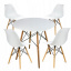 Круглий стіл JUMI Scandinavian Design white 80см. + 4 сучасні скандинавські стільці Полтава