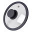 Крышка с силиконовым ободом Fissman стеклянная диаметр 20 см темно-серый мрамор DP113607 Івано-Франківськ