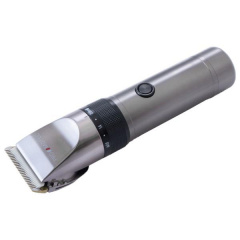 Профессиональная аккумуляторная машинка для стрижки волос Promotec PM 358 Серебро Чернігів