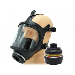 Противогаз защитная панорамная маска респиратор Climax 731C с фильтром NBC 3/S Испания армии НАТО с подсумком Житомир