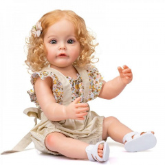 Силиконовая коллекционная кукла Reborn Doll Рокси Виниловая Высота 55 см (622) Винница
