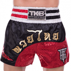 Шорты для тайского бокса и кикбоксинга TKTBS-208 Top King Boxing L Черно-красный (37551089)