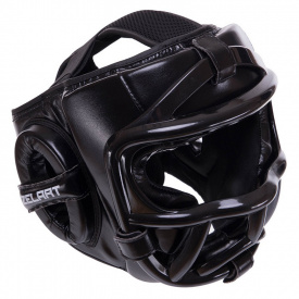 Шлем для единоборств со съемным защитным забралом BO-0270 Zelart M Черный (37363159)