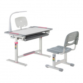 Комплект парта + стул трансформеры FunDesk Littonia 800x505x547-72 7 мм Pink