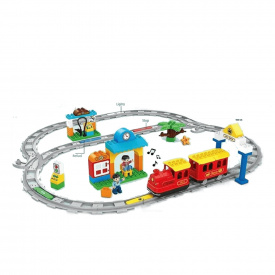 Детский конструктор Jun Da Long Toys Железная дорога 58 х 9 х 47 см Разноцветный (113412)