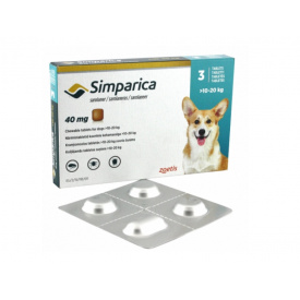 Таблетки Zoetis Симпарика от блох и клещей для собак массой 10-20 кг 3 шт 10022532