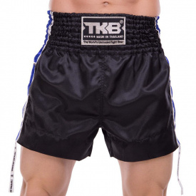 Шорты для тайского бокса и кикбоксинга TKTBS-202 Top King Boxing M Черно-синий (37551093)